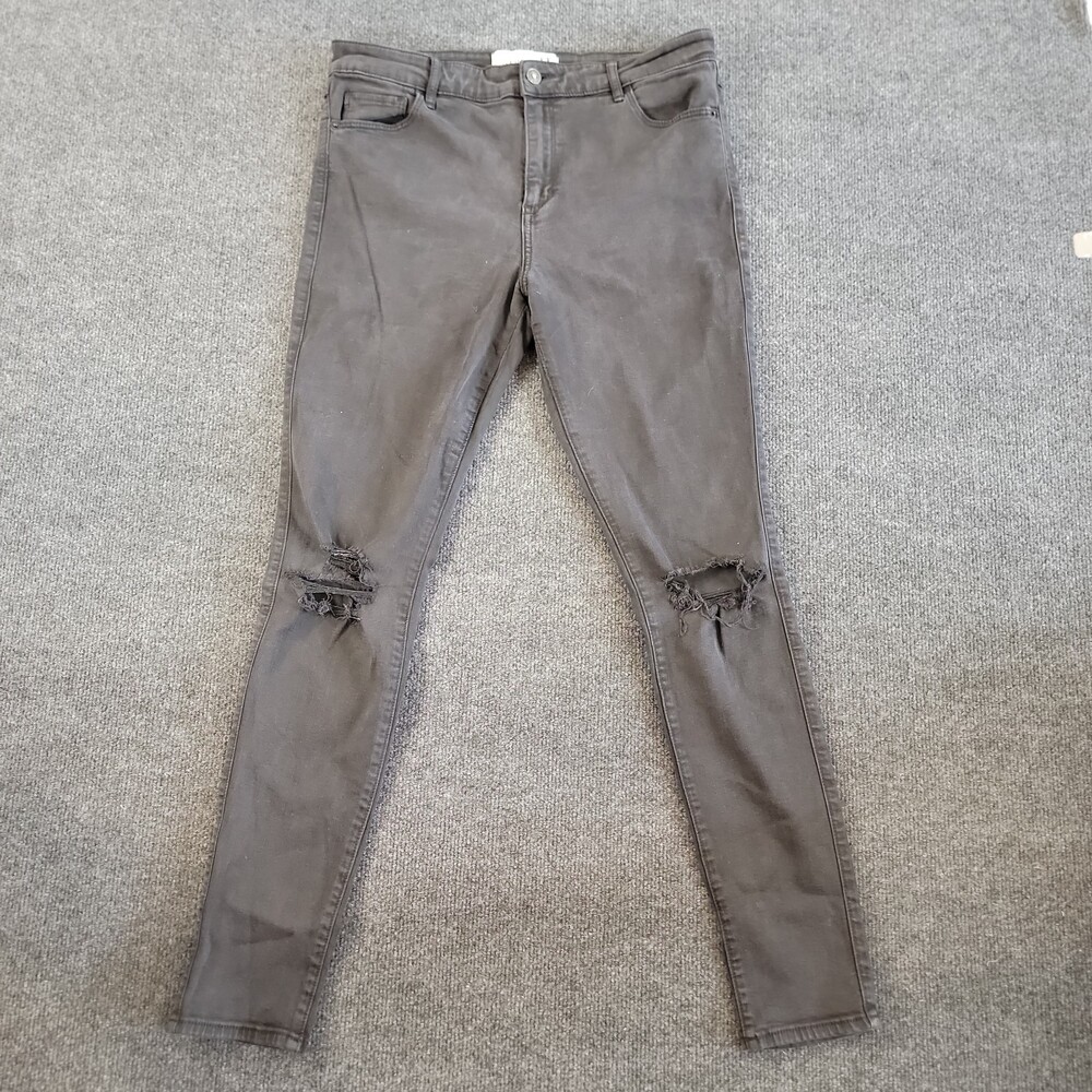 ABERCROMBIE & FITCH black super skinny ankle high rise jeans 30l1 x 31